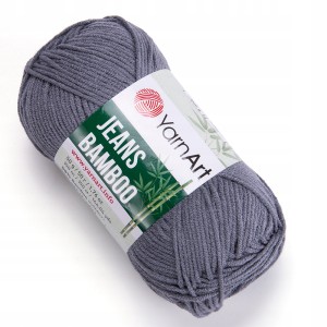 WŁÓCZKA YarnArt Jeans Bamboo 128 Ciemny Szary