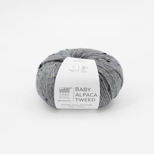 Włóczka Gabo Wool Baby Alpaca Tweed T401 Jasny Szary