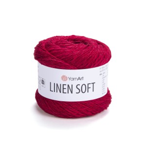 WŁÓCZKA YarnArt Linen Soft 7323 Czerwony