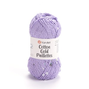 Włóczka YarnArt Cotton Gold Paillettes 7116 Fioletowy