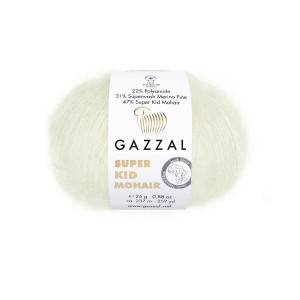 Włóczka Gazzal Super Kid Mohair 64414 Ecru