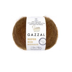 Włóczka Gazzal Super Kid Mohair 64401 Cynamon