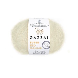 Włóczka Gazzal Super Kid Mohair 64437 Ecru