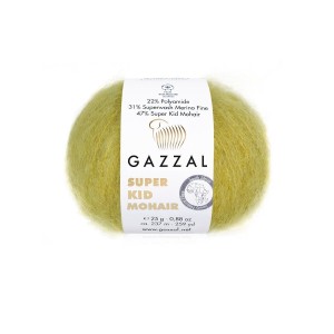 Włóczka Gazzal Super Kid Mohair 64405 Limonka
