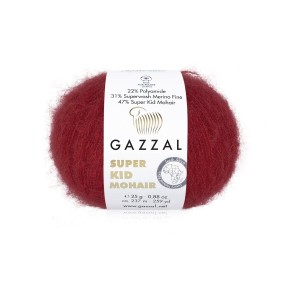 Włóczka Gazzal Super Kid Mohair 64416 Czerwony