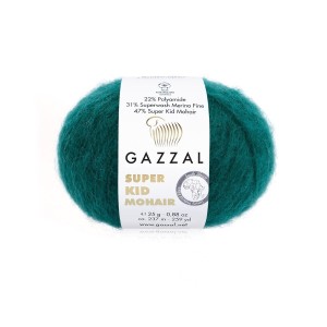 Włóczka Gazzal Super Kid Mohair 64418 Morski