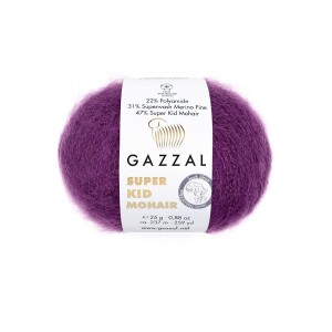 Włóczka Gazzal Super Kid Mohair 64410 Fiolet