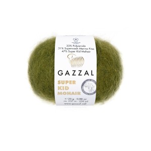 Włóczka Gazzal Super Kid Mohair 64402 Khaki
