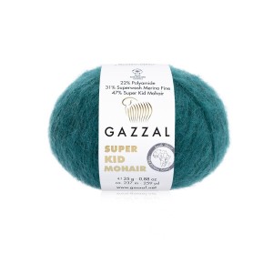 Włóczka Gazzal Super Kid Mohair 64425 Morski
