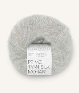 Włóczka Sandnes Garn Primo Tynn Silk Mohair 1022 Jasny Szary