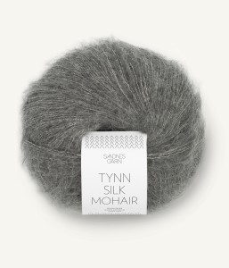 Włóczka Sandnes Garn Tynn Silk Mohair 1053 Ciemnoszary Melanż
