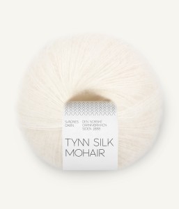 Włóczka Sandnes Garn Tynn Silk Mohair 1001 Biały