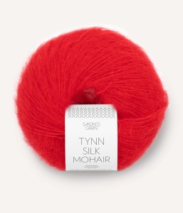Włóczka Sandnes Garn Tynn Silk Mohair 4018 Szkarłatna Czerwień