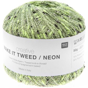 Włóczka Rico Design Creative Make It Tweed Neon 001 Zielony